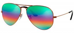 Gafas de Sol - Ray-Ban - RB3025 AVIATOR LARGE METAL - 9018C3 METALLIC MEDIUM BRONZE // LIGHT GREY MIRROR RAINBOW 2