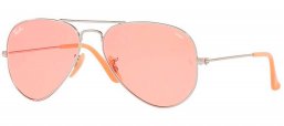 Gafas de Sol - Ray-Ban - RB3025 AVIATOR LARGE METAL - 9065V7 SILVER // PINK PHOTOCROMIC