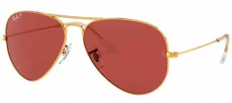 Gafas de Sol - Ray-Ban - RB3025 AVIATOR LARGE METAL - 9196AF LEGEND GOLD // PURPLE POLARIZED