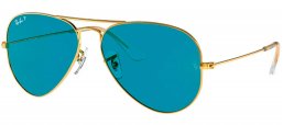 Gafas de Sol - Ray-Ban - RB3025 AVIATOR LARGE METAL - 9196S2 LEGEND GOLD // BLUE POLARIZED