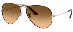 Gafas de Sol - Ray-Ban - RB3025 AVIATOR LARGE METAL - 92700A  HAVANA ON GUNMETAL // BLACK GRADIENT BROWN