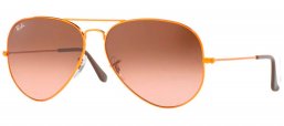 Gafas de Sol - Ray-Ban - RB3026 AVIATOR LARGE METAL II - 9001A5 SHINY LIGHT BRONZE // PINK GRADIENT BROWN