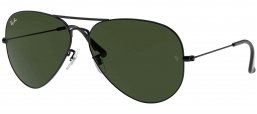 Gafas de Sol - Ray-Ban - RB3026 AVIATOR LARGE METAL II - L2821 BLACK // CRYSTAL GREEN