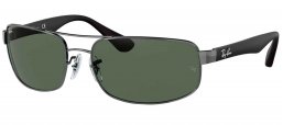 Gafas de Sol - Ray-Ban - RB3445 - 004 GUNMETAL // CRYSTAL GREEN