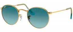 Gafas de Sol - Ray-Ban - RB3447 ROUND METAL - 001/3M GOLD // BLUE GRADIENT