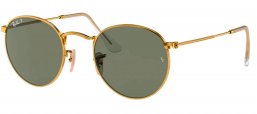 Gafas de Sol - Ray-Ban - RB3447 ROUND METAL - 001/58 GOLD // GREEN POLARIZED