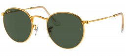 Gafas de Sol - Ray-Ban - RB3447 ROUND METAL - 001 GOLD // CRYSTAL GREEN