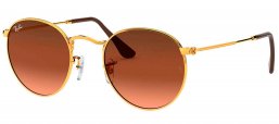 Gafas de Sol - Ray-Ban - RB3447 ROUND METAL - 9001A5 SHINY LIGHT BRONZE // PINK GRADIENT BROWN