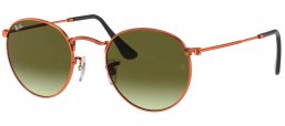 Gafas de Sol - Ray-Ban - RB3447 ROUND METAL - 9002A6 SHINY MEDIUM BRONZE // GREEN GRADIENT BROWN