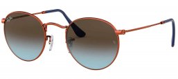 Gafas de Sol - Ray-Ban - RB3447 ROUND METAL - 900396 SHINY DARK BRONZE // BLUE GRADIENT BROWN