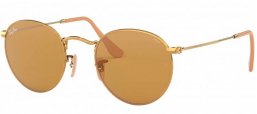 Gafas de Sol - Ray-Ban - RB3447 ROUND METAL - 90644I GOLD // POTHOCROMIC BROWN
