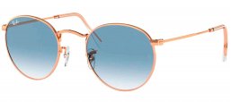 Gafas de Sol - Ray-Ban - RB3447 ROUND METAL - 92023F  ROSE GOLD // BLUE GRADIENT ANTIREFLECTION