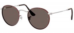 Gafas de Sol - Ray-Ban - RB3447 ROUND METAL - 9277B1  MATTE HAVANA ON MATTE SILVER // DARK GREY