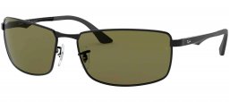 Gafas de Sol - Ray-Ban - RB3498 - 002/9A BLACK // GREEN POLARIZED