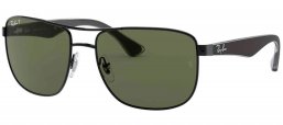 Gafas de Sol - Ray-Ban - RB3533 - 002/9A BLACK // GREEN POLARIZED