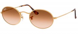 Gafas de Sol - Ray-Ban - RB3547 OVAL - 001/51 ARISTA GOLD // BROWN GRADIENT TRANSPARENT