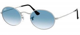 Gafas de Sol - Ray-Ban - RB3547 OVAL - 003/3F SILVER // BLUE GRADIENT TRANSPARENT