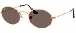Gafas de Sol - Ray-Ban - RB3547N OVAL - 001/B1 GOLD // DARK GREY