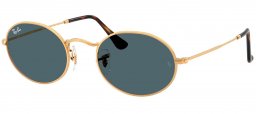 Gafas de Sol - Ray-Ban - RB3547N OVAL - 001/R5 GOLD // BLUE