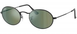 Gafas de Sol - Ray-Ban - RB3547N OVAL - 002/68 BLACK // GREEN MIRROR