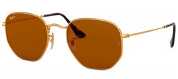 Gafas de Sol - Ray-Ban - RB3548N HEXAGONAL - 001/57 GOLD // BROWN POLARIZED