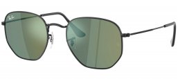 Gafas de Sol - Ray-Ban - RB3548N HEXAGONAL - 002/68 BLACK // GREEN MIRROR