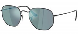 Gafas de Sol - Ray-Ban - RB3548N HEXAGONAL - 002/8O BLACK // BLUE MIRROR