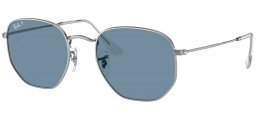 Gafas de Sol - Ray-Ban - RB3548N HEXAGONAL - 003/02 SILVER // BLUE POLARIZED