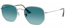 Gafas de Sol - Ray-Ban - RB3548N HEXAGONAL - 003/3M SILVER // GREY GRADIENT BLUE