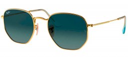 Gafas de Sol - Ray-Ban - RB3548N HEXAGONAL - 91233M GOLD // BLUE GREY GRADIENT