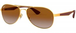 Gafas de Sol - Ray-Ban - RB3549 - 001/T5 GOLD // CLEAR GRADIENT GREEN POLARIZED