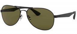 Gafas de Sol - Ray-Ban - RB3549 - 006/9A MATTE BLACK // GREEN POLARIZED
