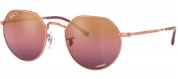 Gafas de Sol - Ray-Ban - RB3565 JACK - 9202G9 ROSE GOLD // RED GRADIENT GOLD MIRROR POLARIZED