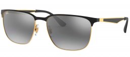 Gafas de Sol - Ray-Ban - RB3569 - 187/88 GOLD TOP BLACK // GREY MIRROR SILVER GRADIENT