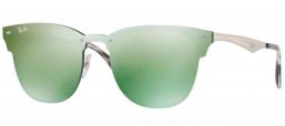 Gafas de Sol - Ray-Ban - RB3576N BLAZE CLUBMASTER - 042/30 SILVER // GREEN MIRROR