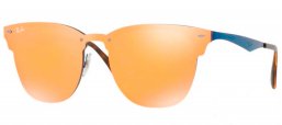 Gafas de Sol - Ray-Ban - RB3576N BLAZE CLUBMASTER - 90377J BLUE // DARK ORANGE MIRROR GOLD