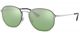 Gafas de Sol - Ray-Ban - RB3579N BLAZE HEXAGONAL - 003/30 SILVER // DARK GREEN MIRROR SILVER