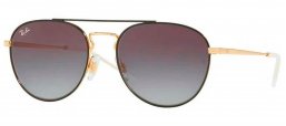Gafas de Sol - Ray-Ban - RB3589 - 90548G GOLD TOP ON BLACK // GREY GRADIENT DARK GREY