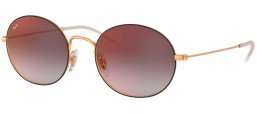Gafas de Sol - Ray-Ban - RB3594 - 9114U0 RUBBER GOLD ON TOP BLACK // GREY GRADIENT MIRROR RED