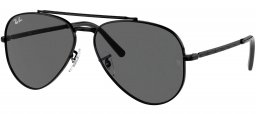 Gafas de Sol - Ray-Ban - RB3625 NEW AVIATOR - 002/B1 BLACK // DARK GREY