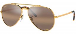 Gafas de Sol - Ray-Ban - RB3625 NEW AVIATOR - 9196G5 LEGEND GOLD // CLEAR GRADIENT DARK BROWN POLARIZED