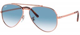 Gafas de Sol - Ray-Ban - RB3625 NEW AVIATOR - 92023F ROSE GOLD // CLEAR GRADIENT BLUE