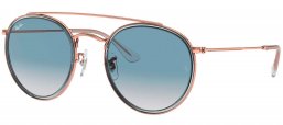 Gafas de Sol - Ray-Ban - RB3647N ROUND DOUBLE BRIDGE - 90683F TRANSPARENT // CLEAR GRADIENT BLUE
