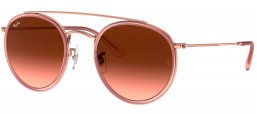 Gafas de Sol - Ray-Ban - RB3647N ROUND DOUBLE BRIDGE - 9069A5 PINK // PINK GRADIENT BROWN