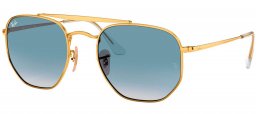 Gafas de Sol - Ray-Ban - RB3648 MARSHAL - 001/3F GOLD // CLEAR GRADIENT BLUE