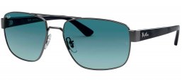 Gafas de Sol - Ray-Ban - RB3663 - 004/3M SHINY GUNMETAL // BLUE GRADIENT GREY