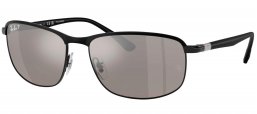 Gafas de Sol - Ray-Ban - RB3671CH - 186/5J  BLACK ON BLACK // GREY GRADIENT MIRROR SILVER POLARIZED