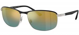 Gafas de Sol - Ray-Ban - RB3671CH - 9144J0 BLACK ON SILVER // BLUE GRADIENT MIRROR GOLD POLARIZED