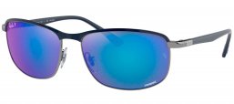 Gafas de Sol - Ray-Ban - RB3671CH - 92044L BLUE ON GUNMETAL // GREY MIRROR BLUE POLARIZED