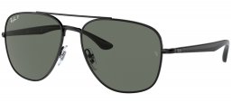 Gafas de Sol - Ray-Ban - RB3683 - 002/58 BLACK // GREEN POLARIZED